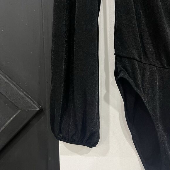 NWT Band Of The Free Black Slinky Cowl Neck Bodysuit Size Medium - Picture 2 of 6